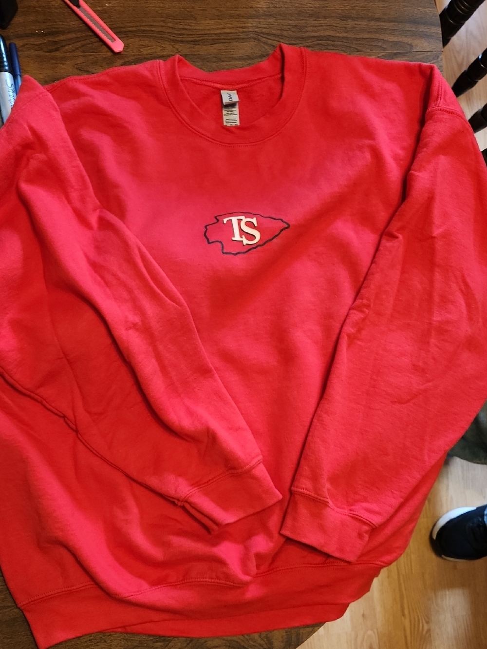 Red Crewneck Sweatshirt  TS TAYLOR SWIFT Kansas City CHIEFS  2XL